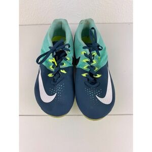 Nike Zoom Rival Size 9‎ Track and Field Sprinting Spikes Shoes Blue Green Y2K